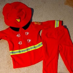 Toddler Fireman Halloween Costume Size 18-24 mth